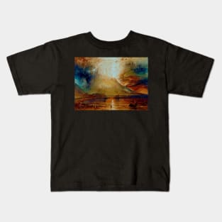 Joseph Mallord William turner vesuvius in eruption Kids T-Shirt